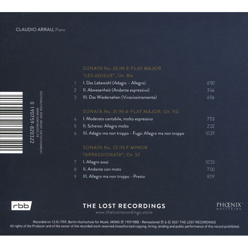 Unreleased Beethoven Rectial 1959