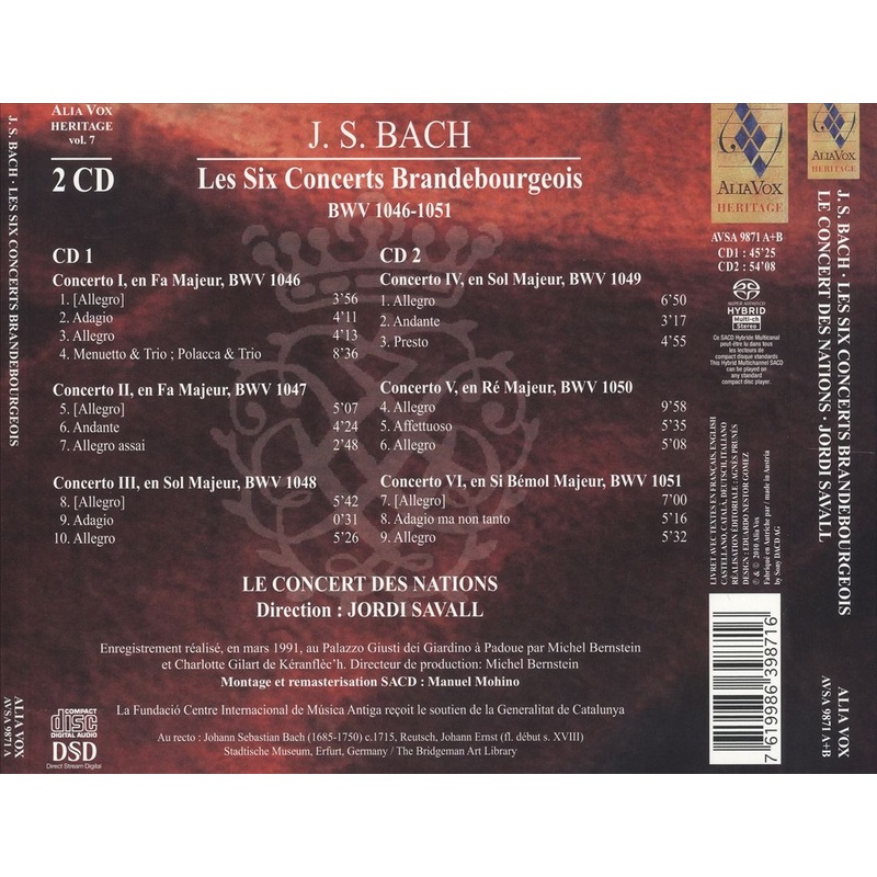Bach: Les Six Concerts Brandebourgeois