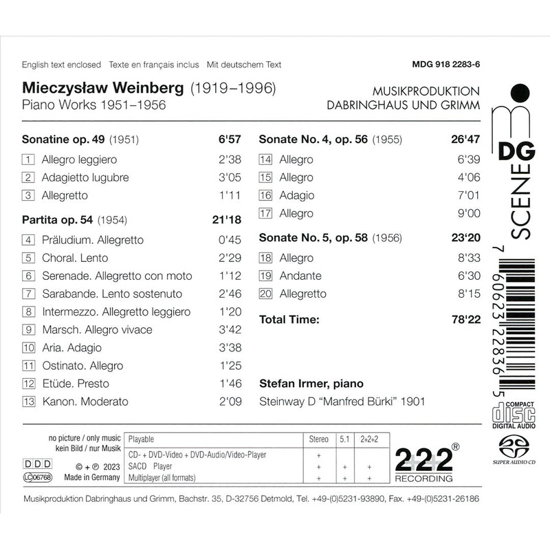 Weinberg: Piano Works 1951-1956