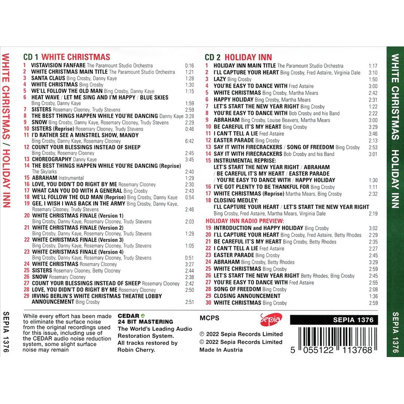 White Christmas/Holiday Inn [Original Film Soundtrack]