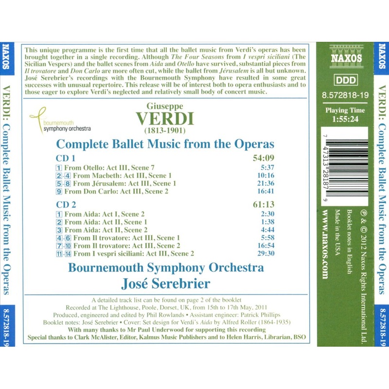 Verdi: Ballet Music from the Operas