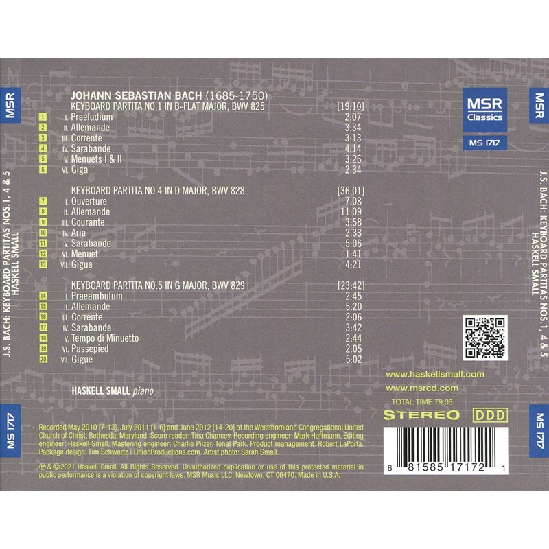 Bach: Keyboard Partitas 1, 4 & 5