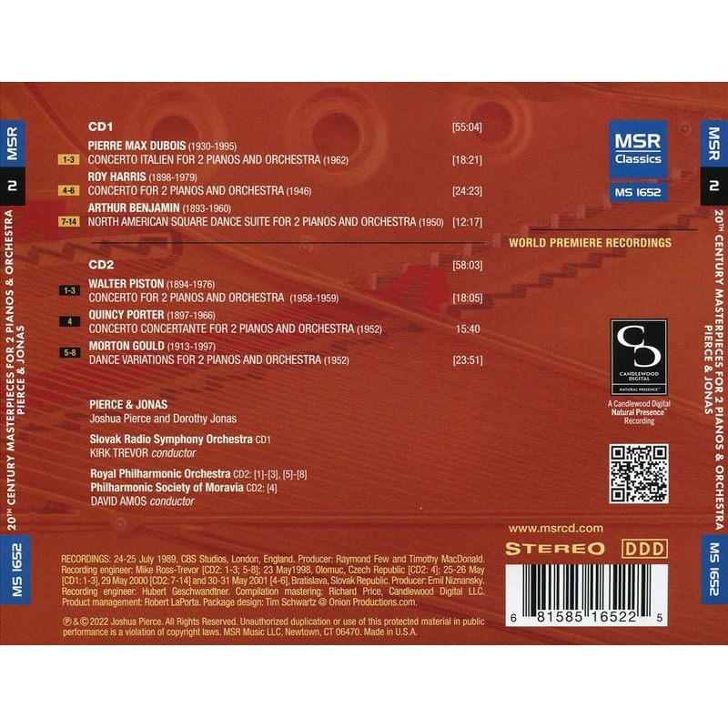 20th Century Masterpieces for 2 Pianos and Orchestra, Vol. 2