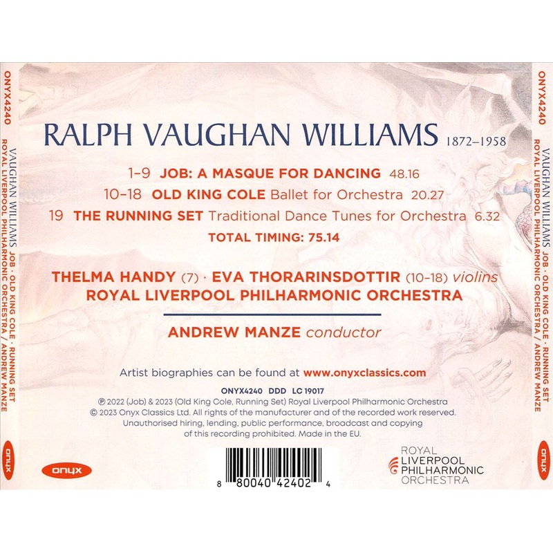 Vaughan Williams: Job – A Masque for Dancing; Old King Cole; The Running Set