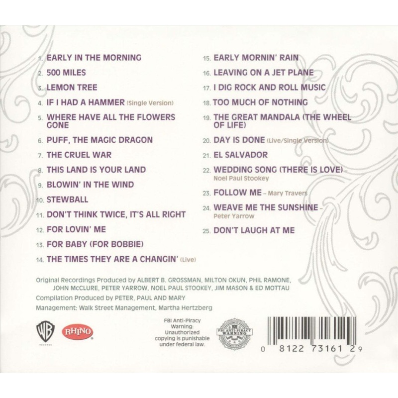 Very Best of Peter, Paul and Mary [Warner/Rhino]