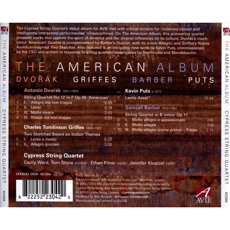 American Album: Dvork, Griffes, Barber, Puts