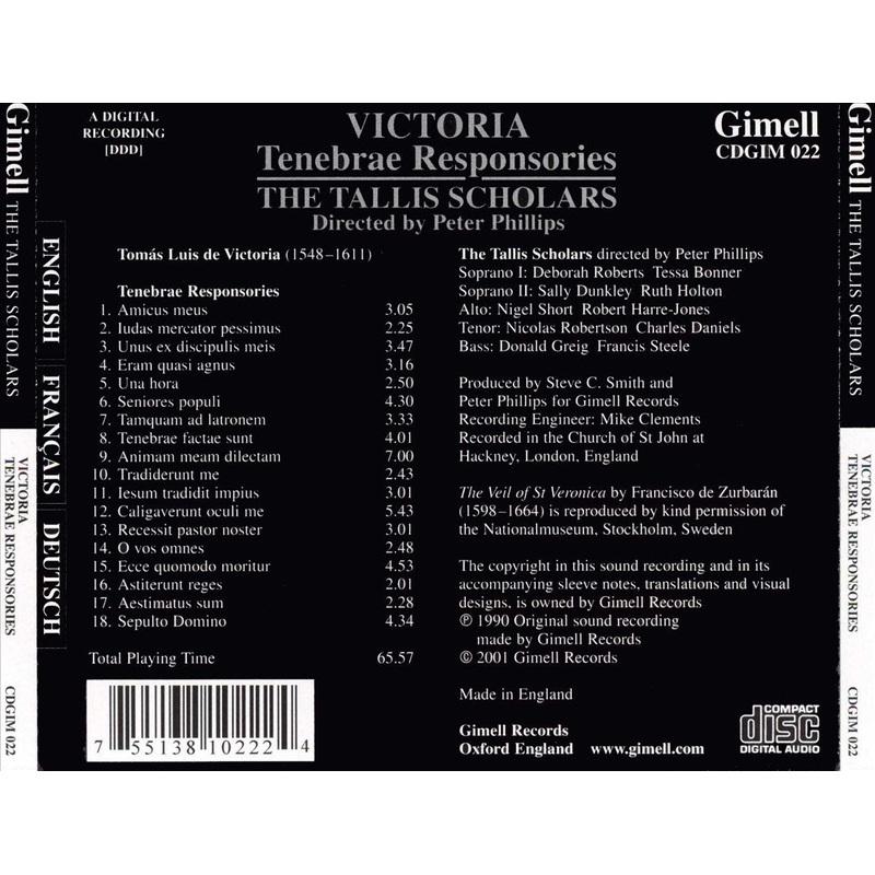 Victoria: Tenebrae Responsories