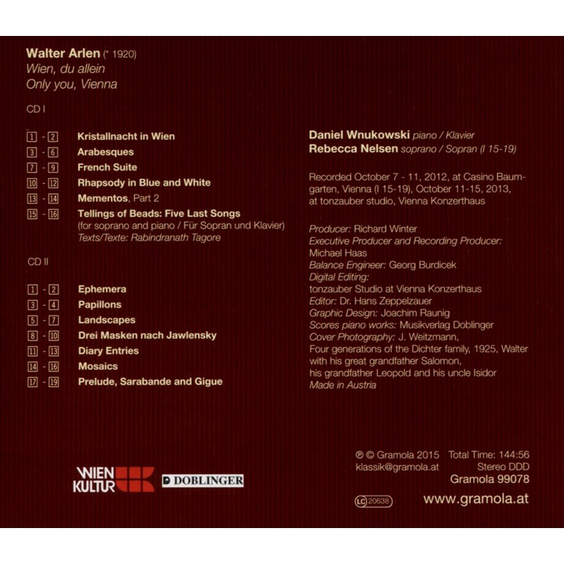 Walter Arlen: Wien, du Allein