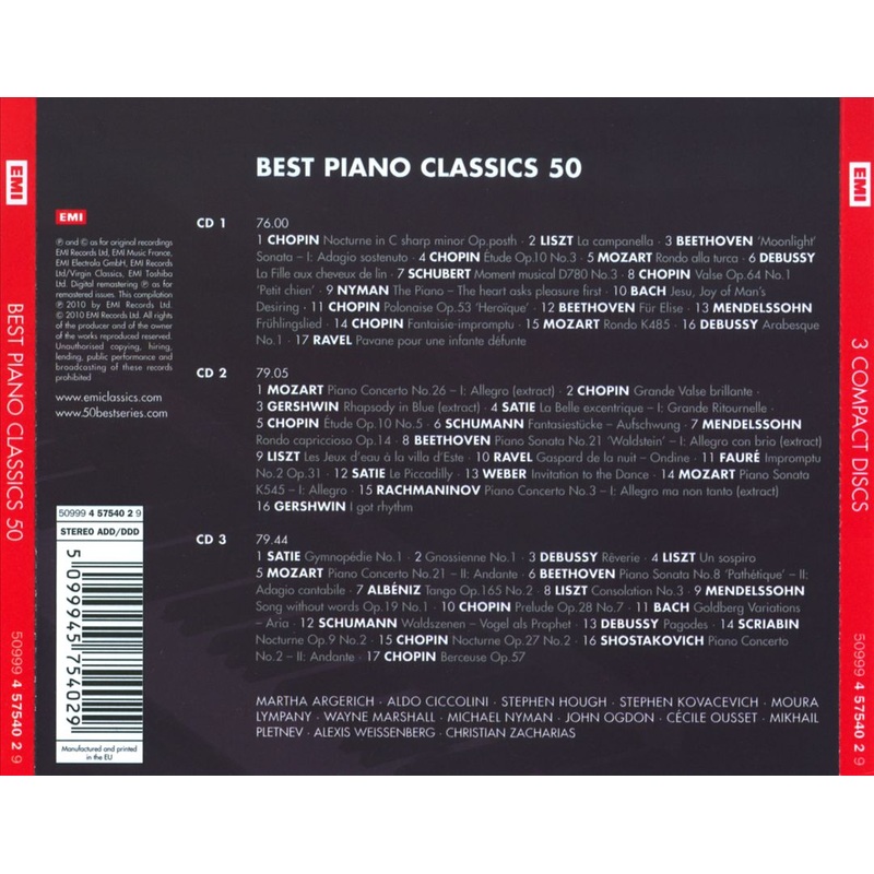 50 Best Piano Classics