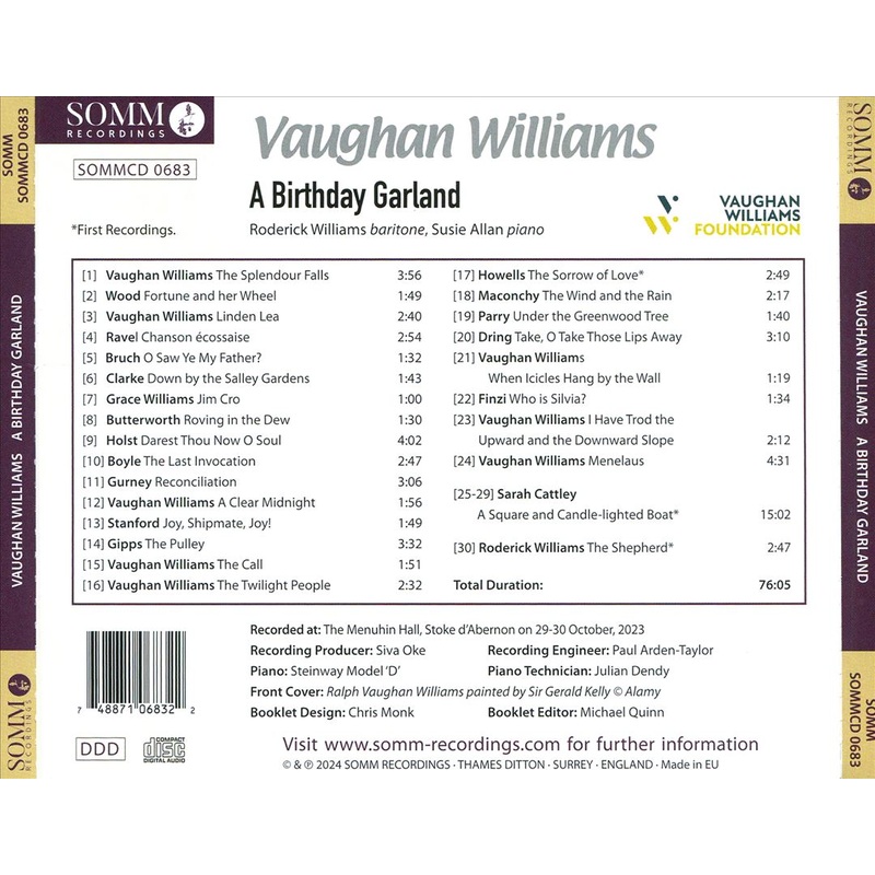 Vaughan Williams: A Birthday Garland