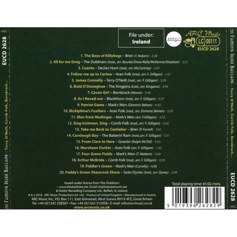 20 Famous Irish Ballads