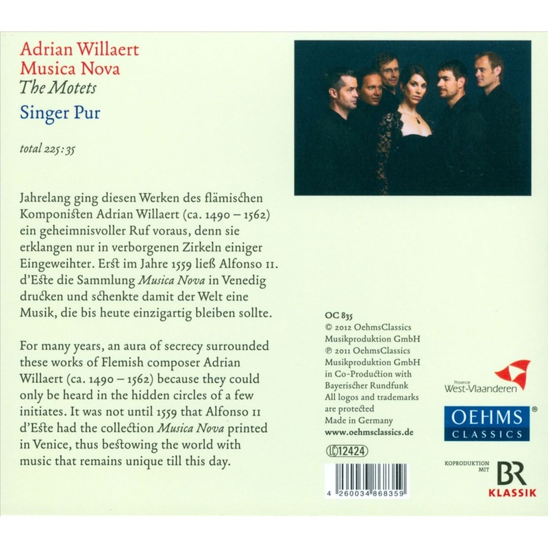 Adrian Willaert: Musica Nova – The Motets