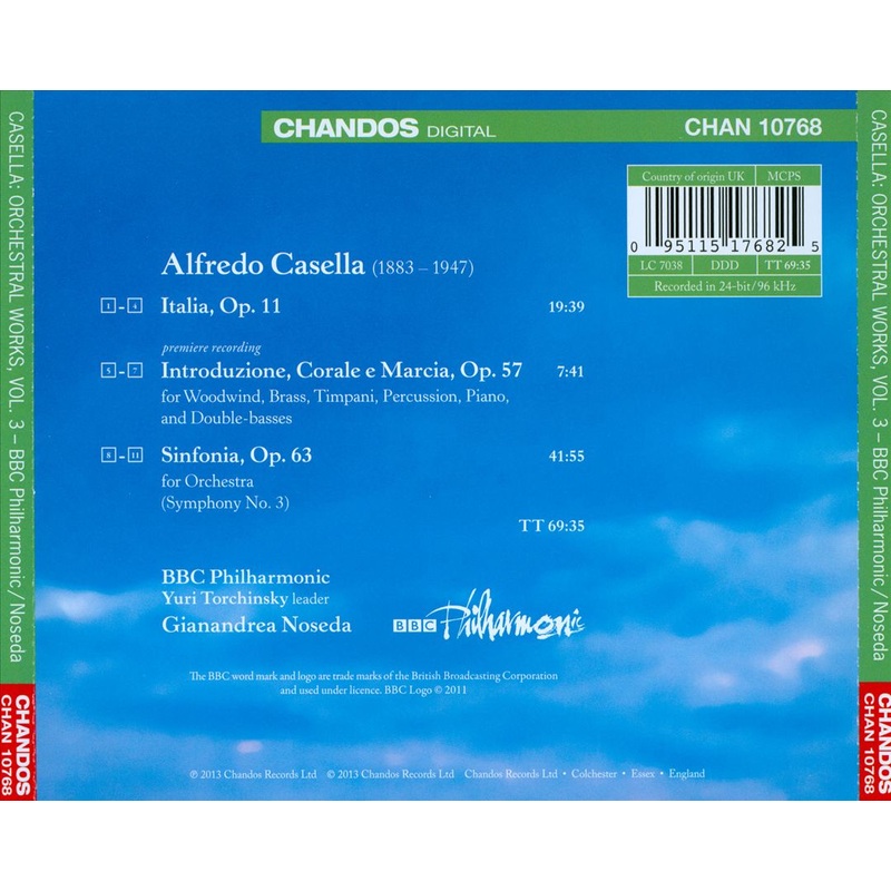 Alfredo Casella: Symphony No. 3; Italia; Introduzione, Corale e Marcia