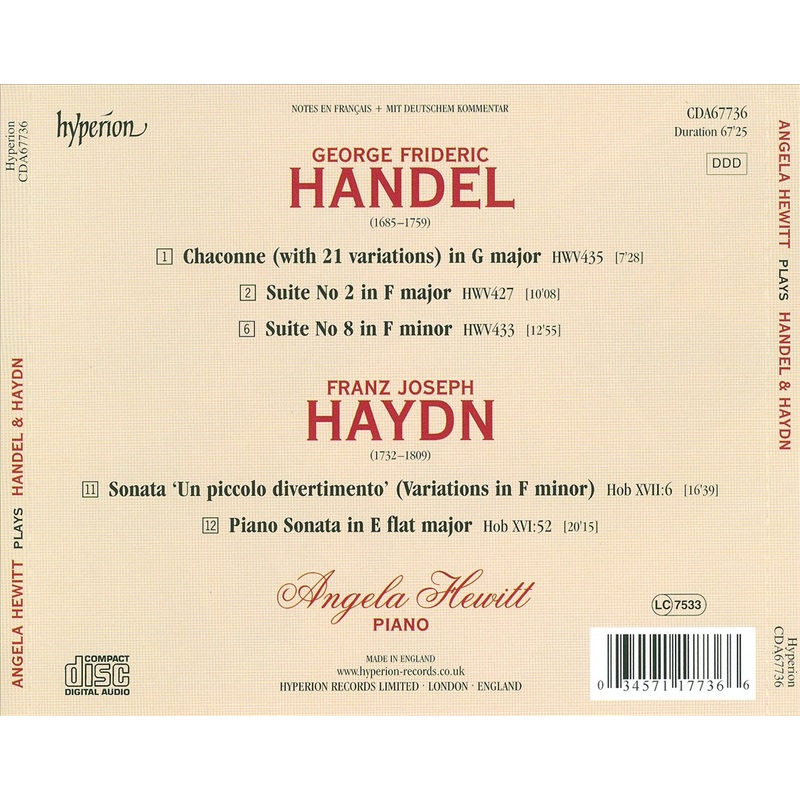 Angela Hewitt plays Handel & Haydn