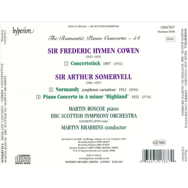 Arthur Somervell: Highland Concerto; Normandy; Frederic Cowen: Concertstck
