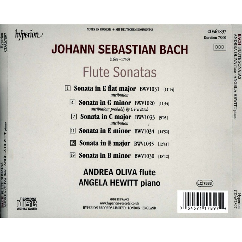 Bach: Flute Sonatas
