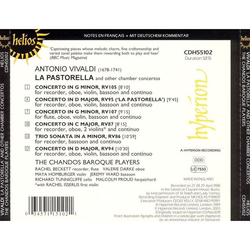 Vivaldi: La Pastorella & other chamber concertos