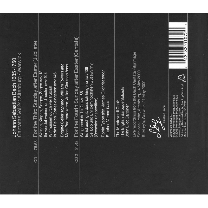 Bach Cantatas, Vol. 24: Altenberg/Warwick
