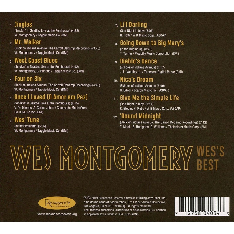 Wes’s Best: The Best of Wes Montgomery on Resonance