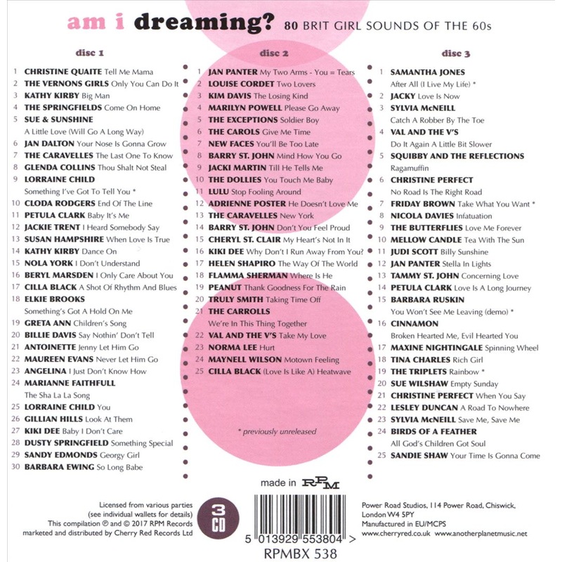 Am I Dreaming? 80 Brit Girl Sounds of the ’60s