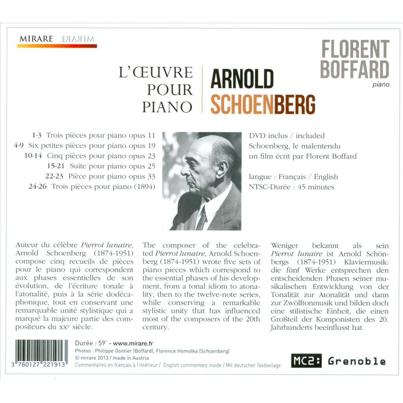 Arnold Schoenberg: L’uvre pour Piano