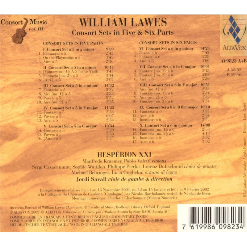 William Lawes: Consort Sets in 5 & 6 Parts