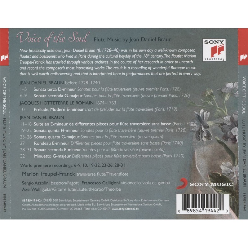 Voice of the Soul: Flute Music by Jean Daniel Braun