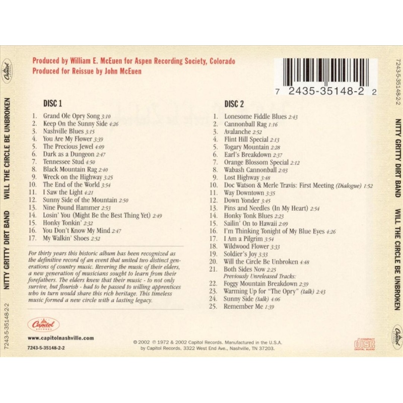 Will the Circle Be Unbroken [Bonus Tracks]