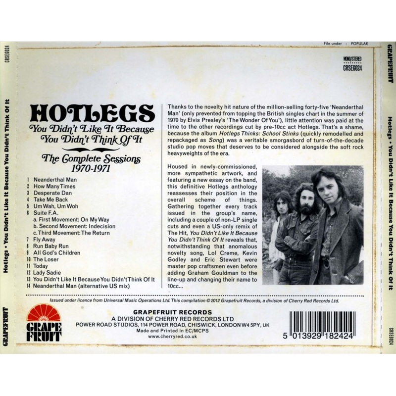 You Didn’t Like It Because You Didn’t Think of It: The Complete Sessions 1970-1971
